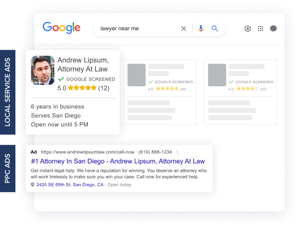 ppc ads in google for lawyers